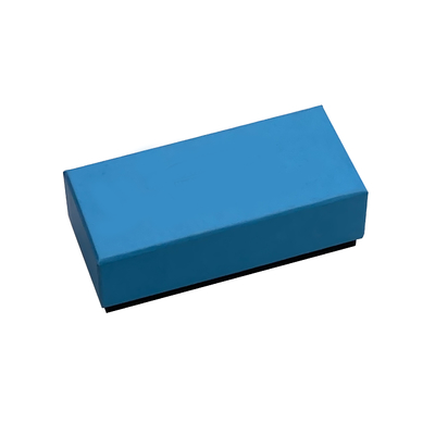 Dikdörtgen Mavi Fransız Macaron Kağıt Hediye Kutusu Ekleme Tepsili Ambalaj