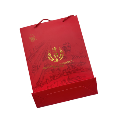 Hediye Kutusu Kırmızı Lüks Sert Kağıt Torba Ambalaj Çay Çikolata İçin Özel Logo