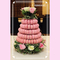 İstiflenebilir 10 Katmanlı Plastik Macaron Ambalaj 0.8mm PVC Noel Ağacı Macaron Kulesi