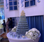 13 Katmanlı Büyük Plastik Macaron Ambalaj Beyaz 62cm Düğün Cupcake Standı