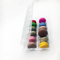 6'lı Paket Özel Macaron Şeffaf Tepsi Geri Dönüştürülebilir Kutu Plastik Çikolata Tepsisi