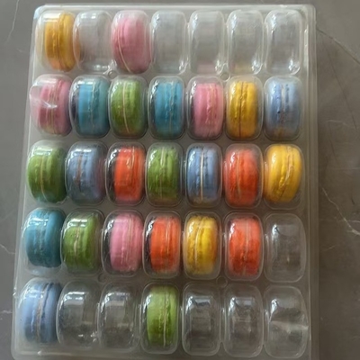 Macaron 35 Şeffaf Tepside Paket El yapımı Kutu Macaron Paketi Çikolata Paketi Üst ve Alt Kapak Pasta Paketi