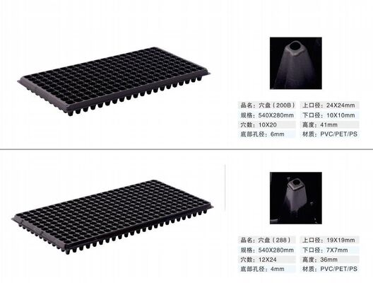 200 hücrelik plastik tohumlama tepsisi - 2 mm kalınlığında ve kalıcı bitki çoğalması için yaşlanmaya karşı dayanıklı