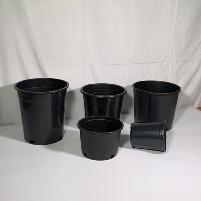Dayanıklı sert plastik 3 gallon siyah çiçek bitkisi küpleri büyük PP / HDPE bebek küpleri