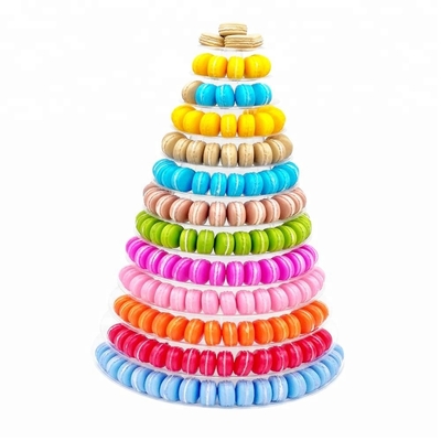 Yeni Macaron Kulesi Piramidi 13 Kat Plastik Macaron Kulesi Ekran Standı