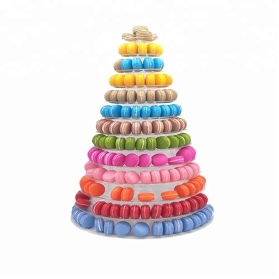 Yeni Macaron Kulesi Piramidi 13 Kat Plastik Macaron Kulesi Ekran Standı