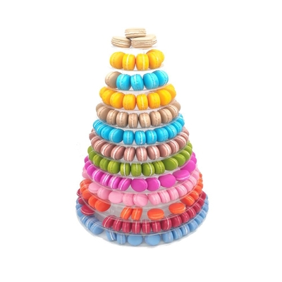Yeni Macaron Kulesi Piramidi 13 Kat Plastik Macaron Kulesi Ekran Standı