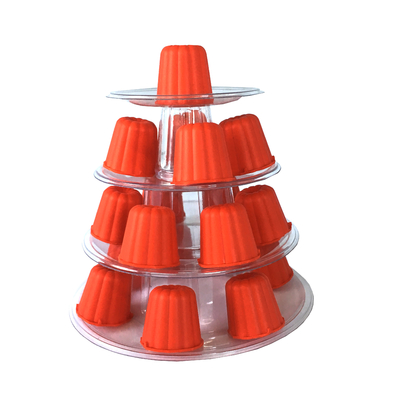 Açık 4 Kat Canele Display Stand For Cake Shop Bakery