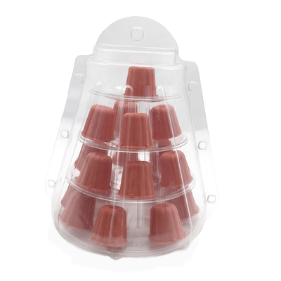 Mini Açık Plastik 4 Katlı Kanel Kulesi Ekran Standı Kanel / Makaron ve Pasta Dekorasyonu