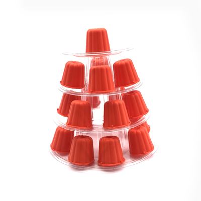 Mini Açık Plastik 4 Katlı Kanel Kulesi Ekran Standı Kanel / Makaron ve Pasta Dekorasyonu