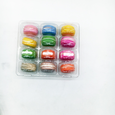 12 pack Clear PVC/PET blister macaron  package cake/cookie/canday packaging