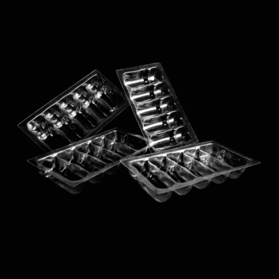 Özel Şeffaf Plastik Ampul Tepsisi PVC PET PETG ESD'de Blister Ambalajı