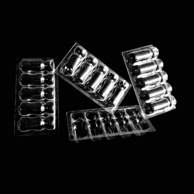 Özel Şeffaf Plastik Ampul Tepsisi PVC PET PETG ESD'de Blister Ambalajı