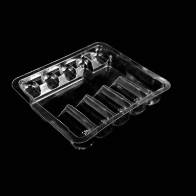 Açık PVC PET PP Clamshell Paketleme Kağıt Karton Dağıtıcıyla Plastik Blister Ampoule Tepsisi