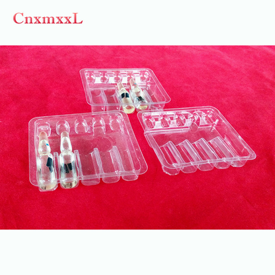 ISO Sertifikası Şişe Ampul Tepsileri Plastik Paket Tepsisi 2ml 3ml 5ml 10ml için