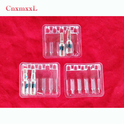 ISO Sertifikası Şişe Ampul Tepsileri Plastik Paket Tepsisi 2ml 3ml 5ml 10ml için