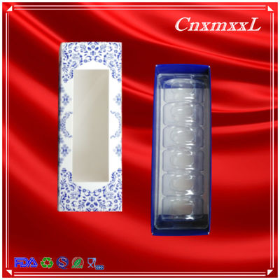 Makaron kabuğu kutusu makaron plastik kap açık makaron kabarcık kutusu makaron punnet tepsisi