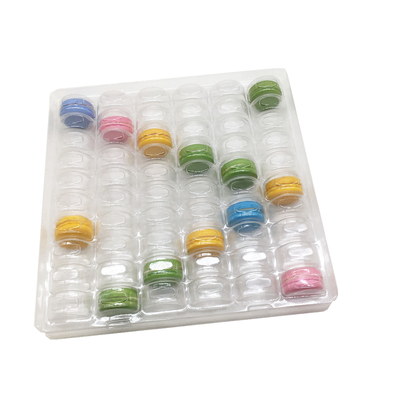Şeffaf Plastik Makaron Paketleme Blister 6 X 10 Arama 60 Hücre Makaron Paketleme Tepsisi