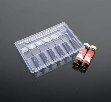 10 ml oral sıvı ampul tepsisi PET şeffaf vakum tepsisi, paket 5, paket 10, paket 12