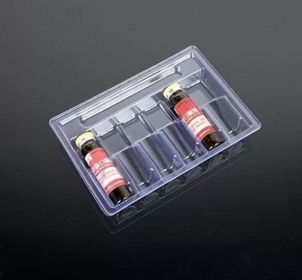 10 ml oral sıvı ampul tepsisi PET şeffaf vakum tepsisi, paket 5, paket 10, paket 12