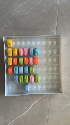 Macaron 60 Şeffaf Macaron Tepsisi Ambalaj El yapımı Kutu Çikolata Ambalajı