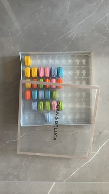 Macaron 60 Şeffaf Macaron Tepsisi Ambalaj El yapımı Kutu Çikolata Ambalajı