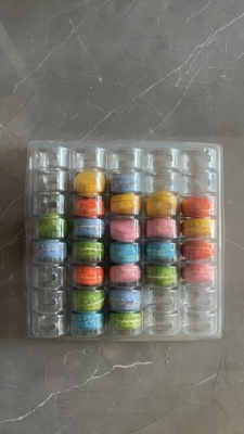 Makaron 40 Şeffaf El Yapımı Kutu Makaron Tepsisi Paketleme Çikolata Paketleme Üst ve Alt Kapak Pasta Paketleme Tedarikçi