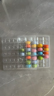 Makaron 40 Şeffaf El Yapımı Kutu Makaron Tepsisi Paketleme Çikolata Paketleme Üst ve Alt Kapak Pasta Paketleme Tedarikçi
