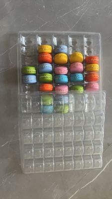 Makaron 40 Şeffaf El Yapımı Kutu Makaron Tepsisi Paketleme Çikolata Paketleme Üst ve Alt Kapak Pasta Paketleme Tedarikçi
