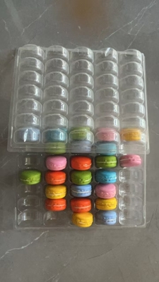 Macaron 35 Şeffaf Tepside Paket El yapımı Kutu Macaron Paketi Çikolata Paketi Üst ve Alt Kapak Pasta Paketi
