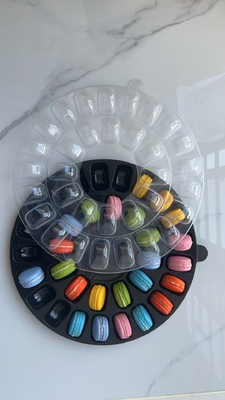 Makaron 33 taneler Paket Şeffaf Makaron Tepsi Paket El Kitabı Kutu Makaron Paketi Taşınabilir Makaron Paketi Şeffaf Kutu Makaron Paketi Şeffaf Kutu Artı Karton Paketi