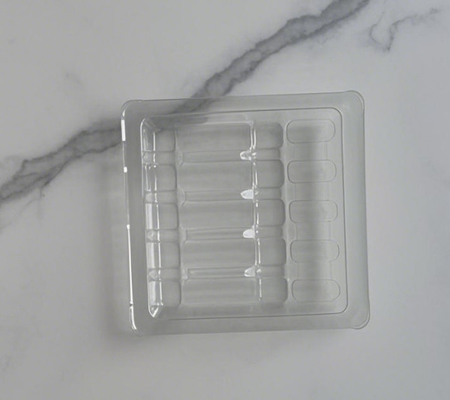 PVC PET kutu tutucusu su enjeksiyonu Tonetto ampul oral sıvı toz enjeksiyon blister ambalaj ilaç ambalaj plastik tepside