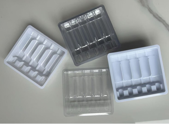 Özel ampül şişe tepsisi, tıbbi ambalaj Tek kullanımlık blister 5ml ambalaj 5ml ampül ambalaj 5ml ilaç ambalaj 5ml