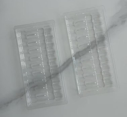 Özel 5 * 5ml Ampul Plastik İçerisi 2 * 10ml Su Enjeksiyon Ağızdaki Sıvı Xylin Şişe Tepsisi Blister Kutusu