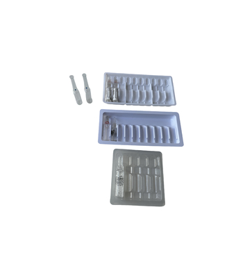 Şok geçirmez Zehirli olmayan 1ml ~ 10ml PET Ampul Su Enjeksiyon Tepsisi