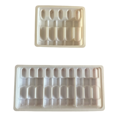 Özel ilaç ampül tepsisi 1ml 2ml 5ml 10m su enjeksiyonu PET ampül tepsisi toptan özelleştirme
