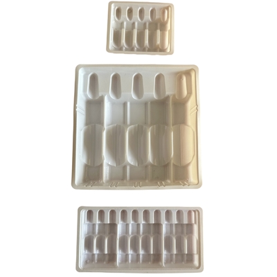 Özel ilaç ampül tepsisi 1ml 2ml 5ml 10m su enjeksiyonu PET ampül tepsisi toptan özelleştirme