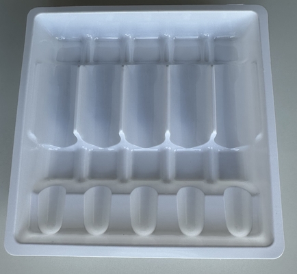 Farmasötik PET ampül tepsisi özelleştirme 1ml 2ml 5ml 10m su enjeksiyonu PET ampül tepsisi toptan özelleştirme