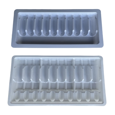 Farmasötik PET ampül tepsisi özelleştirme 1ml 2ml 5ml 10m su enjeksiyonu PET ampül tepsisi toptan özelleştirme