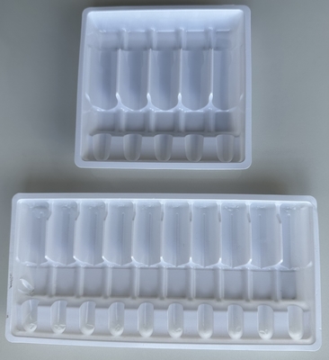 Farmasötik PET ampül tepsisi özelleştirme 1ml 2ml 5ml 10m su enjeksiyon ampül tepsisi PET vakum şekillendirme tepsisi özelleştirme