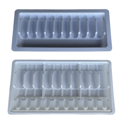 Farmasötik PET ampül tepsisi özelleştirme 1ml 2ml 5ml 10m su enjeksiyon ampül tepsisi PET vakum şekillendirme tepsisi özelleştirme