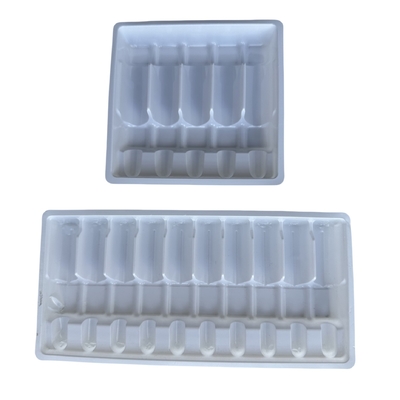 Farmasötik PET ampül tepsisi özelleştirme 1ml 2ml 5ml 10m su enjeksiyon ampül tepsisi PET vakum şekillendirme tepsisi özelleştirme