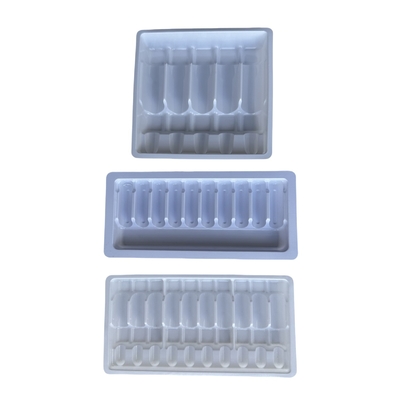 Farmasötik PET ampül tepsisi özelleştirme 1ml 2ml 5ml 10m su enjeksiyon ampül tepsisi PET vakum şekillendirme tepsisi özelleştirme