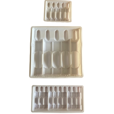 PET Polietilen Tereftalat Ampulet Tepsisi Özel Piyasaya 1ml 2ml 5ml 10ml Su Enjeksiyon Ampulet Tepsisi Özel Paketleme