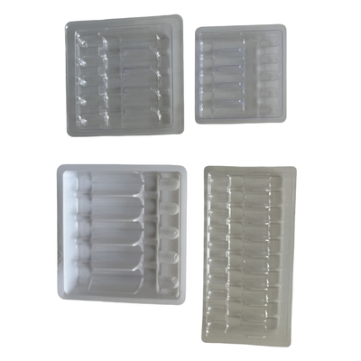 1ml 2ml 5ml 10ml PET Ampul Tepsisi Su Enjeksiyon Ampul Paketleme Tepsisi Özel