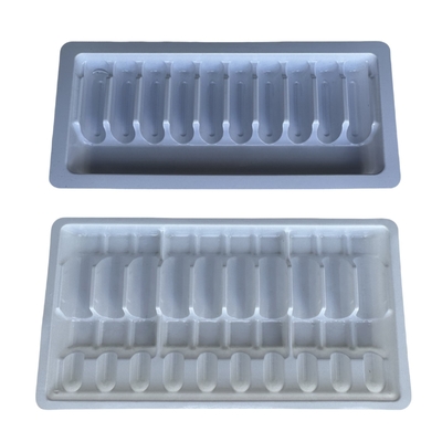 1ml 2ml 5ml 10ml PET Ampul Tepsisi Su Enjeksiyon Ampul Paketleme Tepsisi Özel
