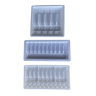 1ml 2ml 5ml 10ml PET Ampul Tepsisi Su Enjeksiyon Ampul Paketleme Tepsisi Özel