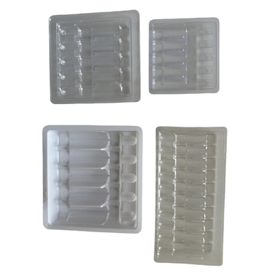 1ml 2ml 5ml 10ml PET Su Enjeksiyon Ampulası Paketleme Tepsisi Vakum Oluşturma Paketleme Tepsisi Özel