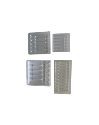 Su Enjeksiyonu için Blister Tepsisi Paketleme 1ml 2ml 5ml 10ml PET Ampul Tepsisi Özelleştirme