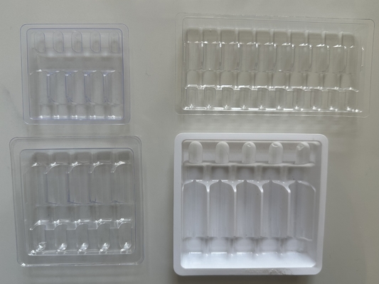Blister Tepsisi Paketleme İlaç Su Enjeksiyon 1ml 2ml 5ml 10ml PET Ampul Tepsisi Özelleştirme